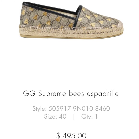 Gucci Shoes - Authentic GUCCI Espadrille (GG Bee’s Edition)